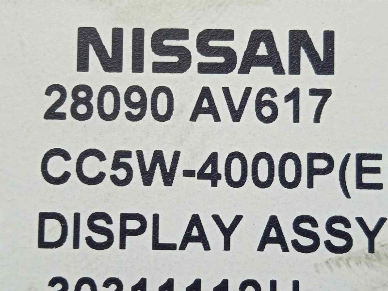 Recambio de pantalla multifuncion para nissan primera berlina (p12) 1.6 cat referencia OEM IAM 28090AV617-CC5W4000P  