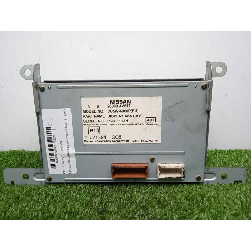 Recambio de pantalla multifuncion para nissan primera berlina (p12) 1.6 cat referencia OEM IAM 28090AV617-CC5W4000P  