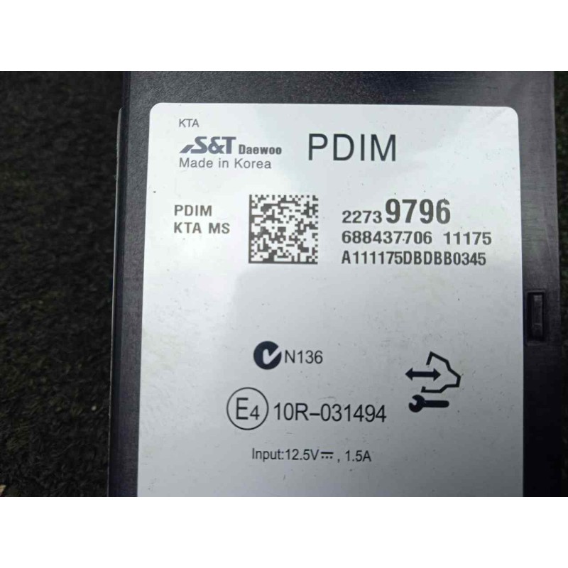 Recambio de modulo electronico para opel insignia berlina 2.0 cdti cat referencia OEM IAM 22739796-688437706  