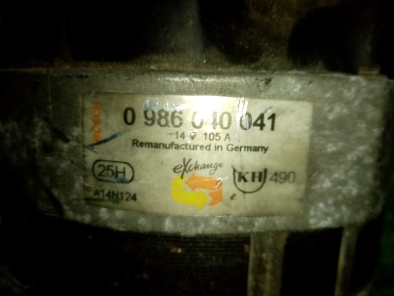 Recambio de alternador para renault espace /grand espace (je0) 3.0 v6 referencia OEM IAM 0986040041  105 A