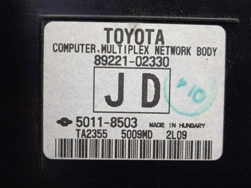 Recambio de modulo electronico para toyota auris 1.4 turbodiesel cat referencia OEM IAM 8922102330-50118503  