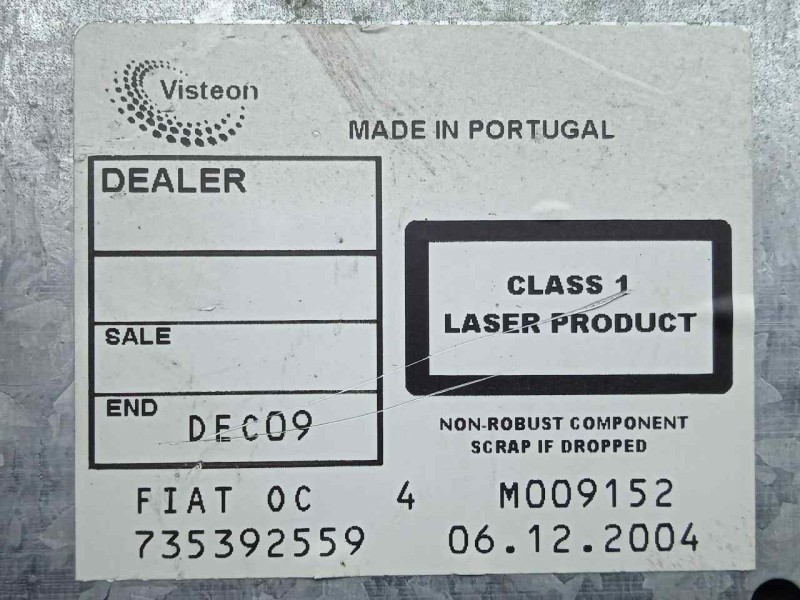 Recambio de sistema audio / radio cd para fiat stilo (192) 1.9 jtd cat referencia OEM IAM 735392559  