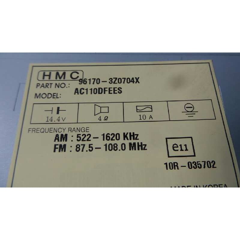 Recambio de sistema audio / radio cd para hyundai i40 referencia OEM IAM 961703Z0704X  