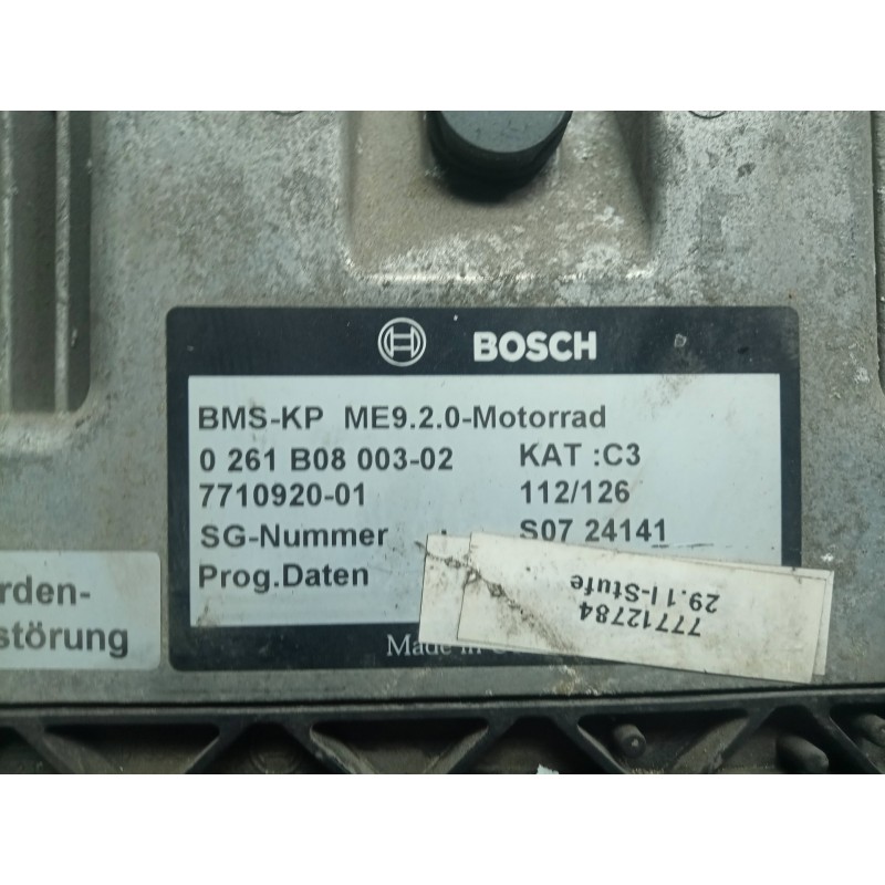 Recambio de centralita motor uce para bmw r 1200 rt/st referencia OEM IAM 0261B08003-7710920 BOSCH 
