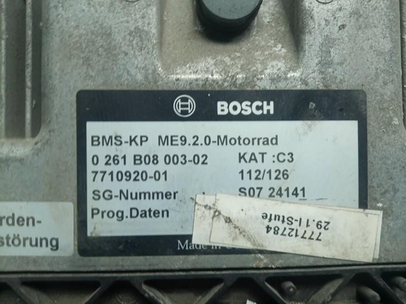 Recambio de centralita motor uce para bmw r 1200 rt/st referencia OEM IAM 0261B08003-7710920 BOSCH 