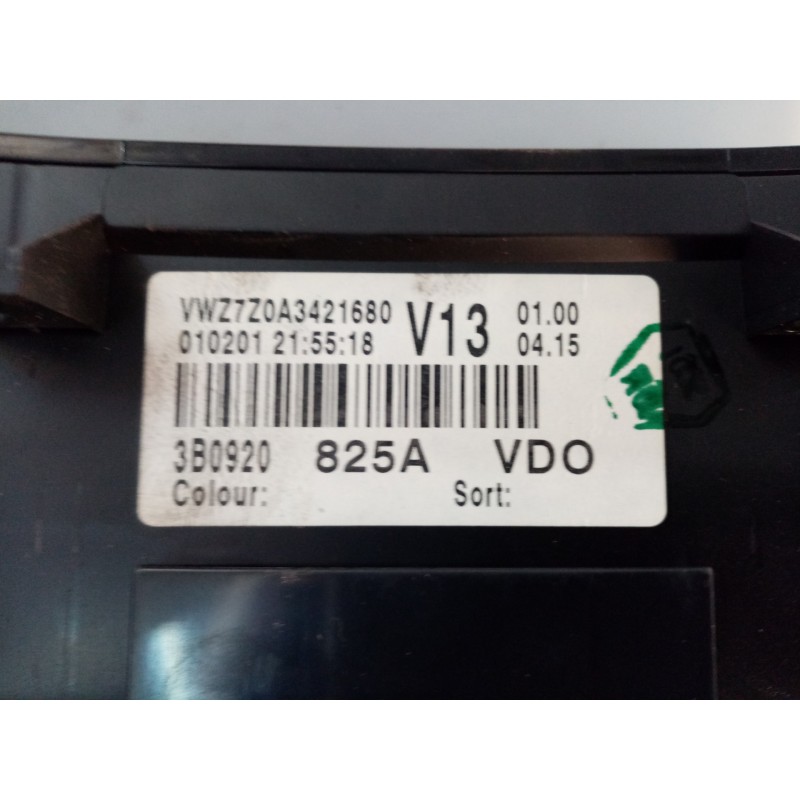Recambio de cuadro instrumentos para volkswagen passat berlina (3b3) 1.9 tdi referencia OEM IAM 110080052002-3B0920825A VDO 