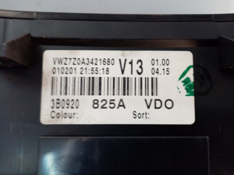 Recambio de cuadro instrumentos para volkswagen passat berlina (3b3) 1.9 tdi referencia OEM IAM 110080052002-3B0920825A VDO 