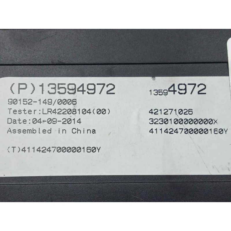 Recambio de modulo electronico para opel mokka 1.7 16v cdti referencia OEM IAM 13594972  