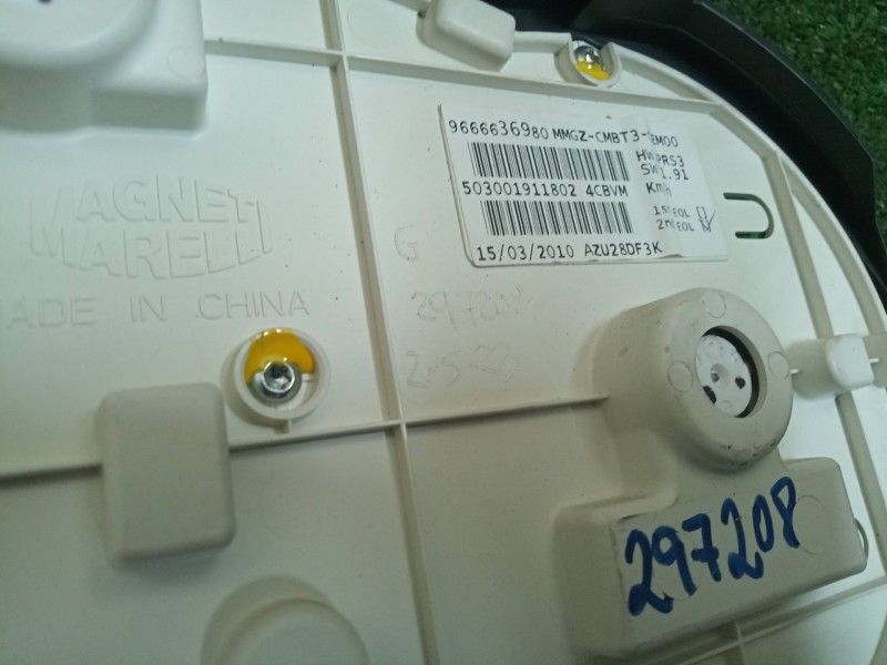 Recambio de cuadro instrumentos para peugeot 206+ 1.1 referencia OEM IAM 9666636980 MAGNETI MARELLI 