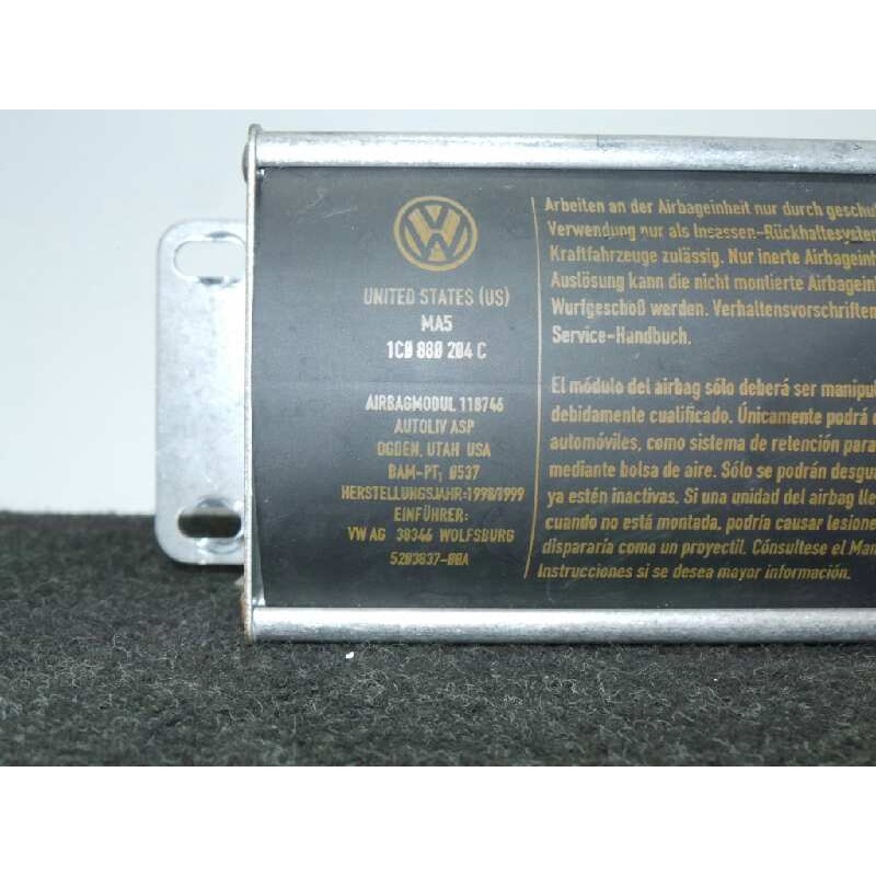Recambio de airbag delantero derecho para volkswagen new beetle (9c1/1c1) 1.9 tdi referencia OEM IAM 1C0880204C-520383700A  