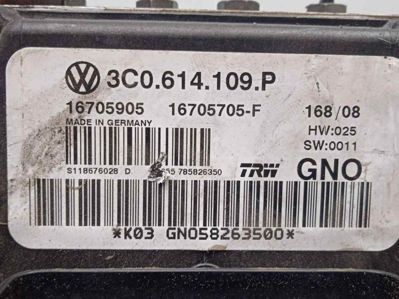 Recambio de abs para volkswagen passat berlina (3c2) 2.0 tdi referencia OEM IAM 3C0614109P-16705705F-16705905 TRW 