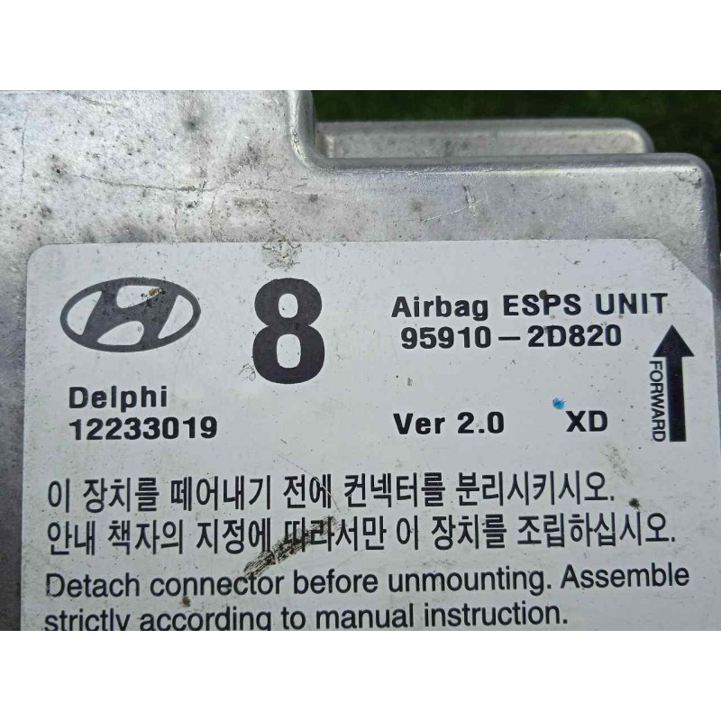 Recambio de centralita airbag para hyundai elantra (xd) 2.0 crdi cat referencia OEM IAM 959102D820-12233019 DELPHI 