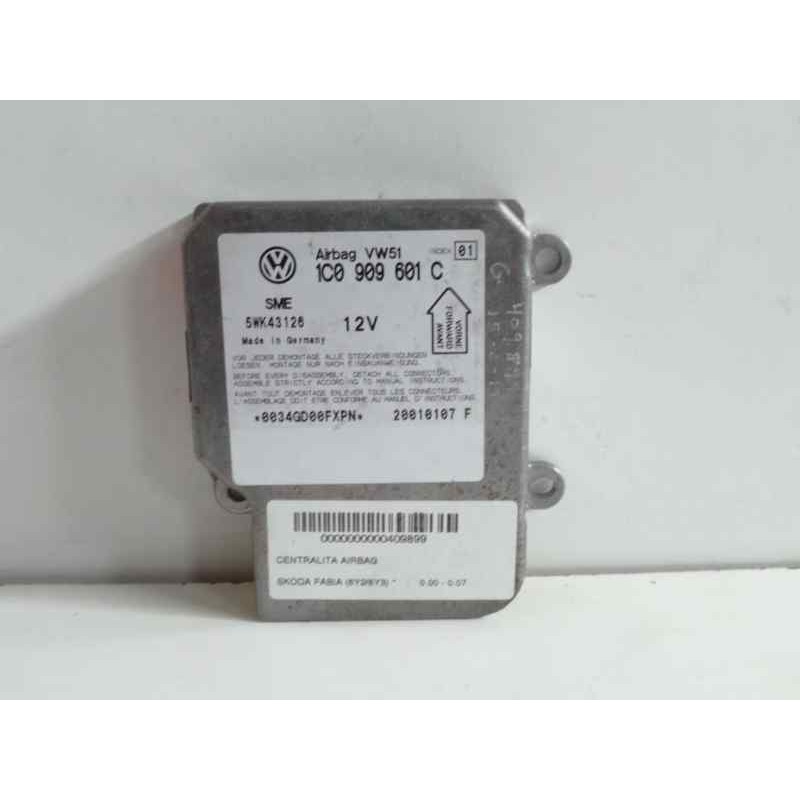 Recambio de centralita airbag para skoda fabia (6y2/6y3) referencia OEM IAM 1C0909601C-5WK43126  