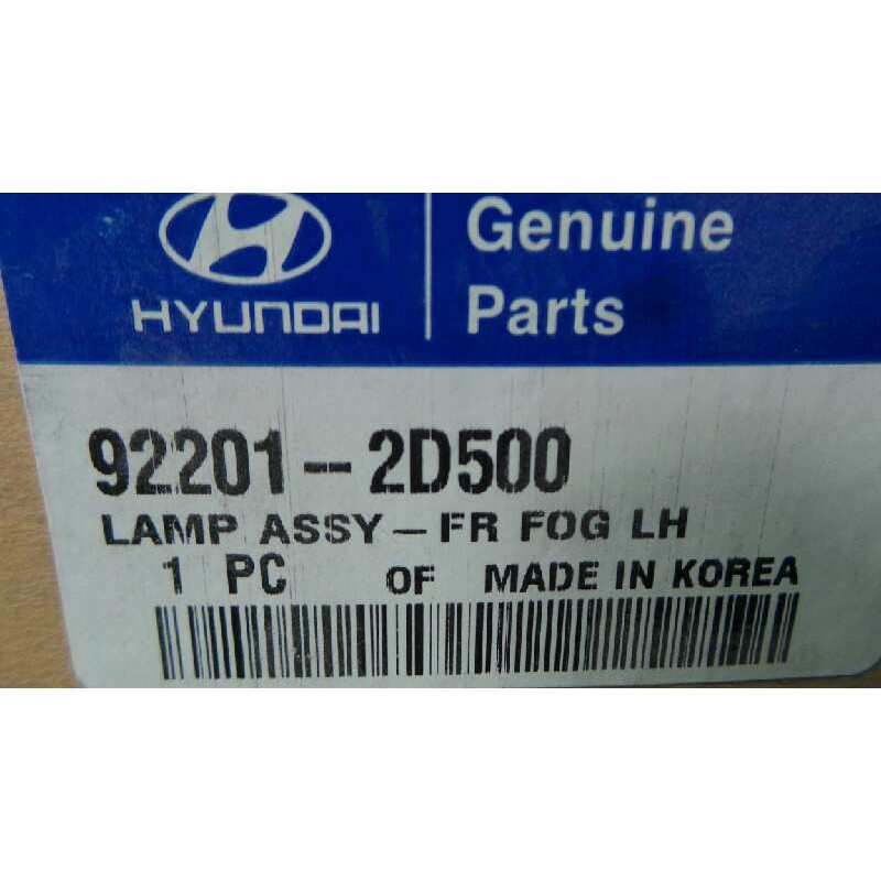 Recambio de faro antiniebla izquierdo para hyundai elantra (xd) referencia OEM IAM 922012D500  