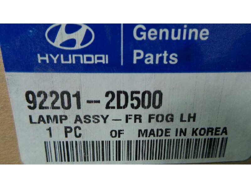 Recambio de faro antiniebla izquierdo para hyundai elantra (xd) referencia OEM IAM 922012D500  