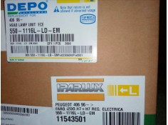 Recambio de faro izquierdo para peugeot 406 berlina (s1/s2) referencia OEM IAM 11543501 95-99 - SIN USO  2