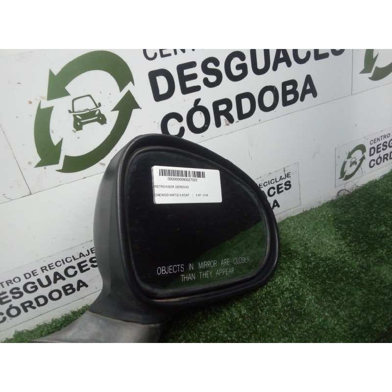 Recambio de retrovisor derecho para daewoo matiz 0.8 cat referencia OEM IAM  MANUAL - CON.TARA NEGRO