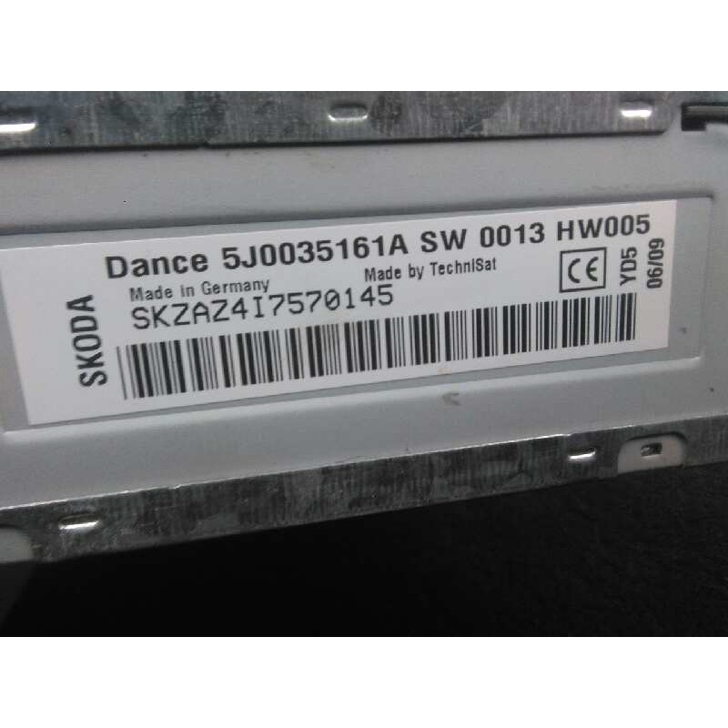 Recambio de sistema audio / radio cd para skoda fabia (5j2 ) 1.2 referencia OEM IAM 5J0035161A  