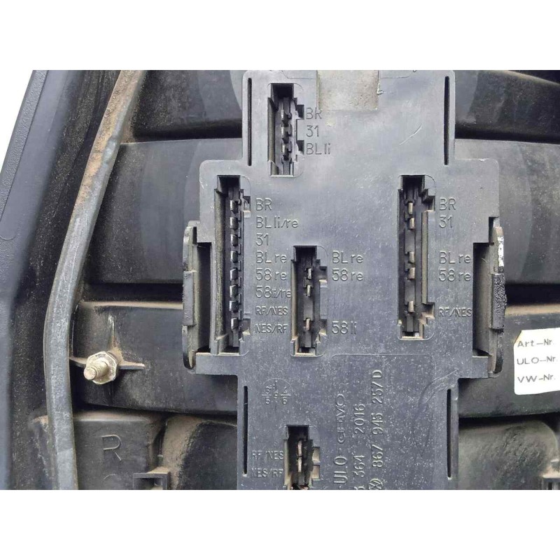 Recambio de piloto trasero derecho para volkswagen polo (801/803) 1.3 referencia OEM IAM 871945112C 3.PUERTAS 