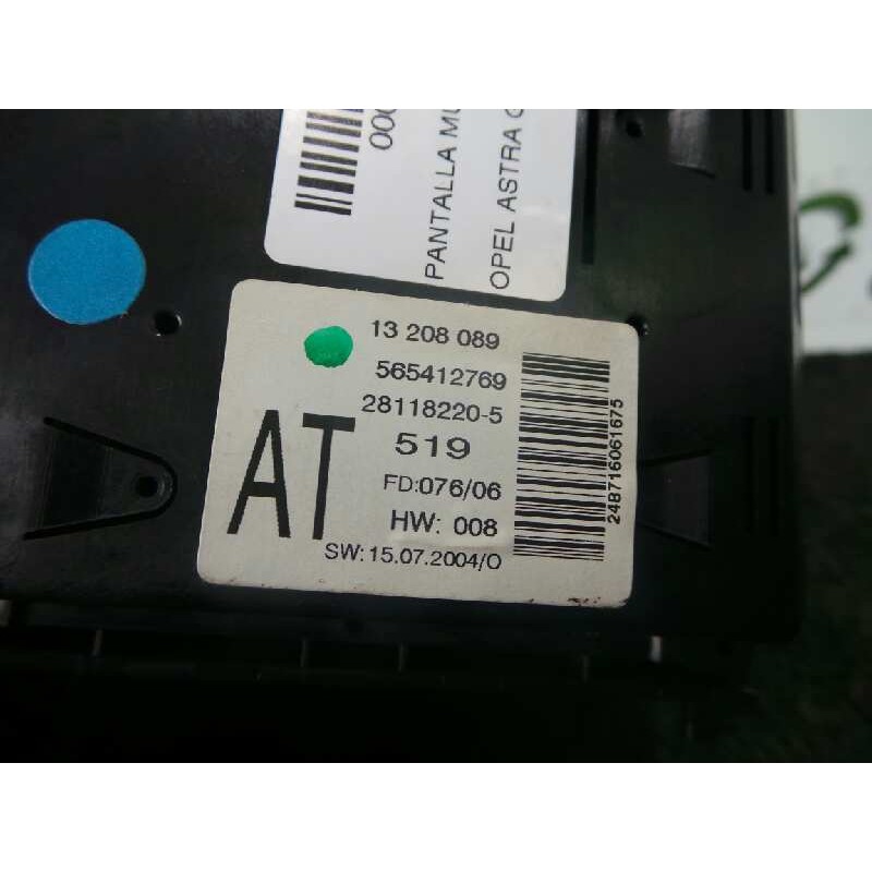 Recambio de pantalla multifuncion para opel astra gtc 1.9 cdti referencia OEM IAM 13208089-565412769-281182205  