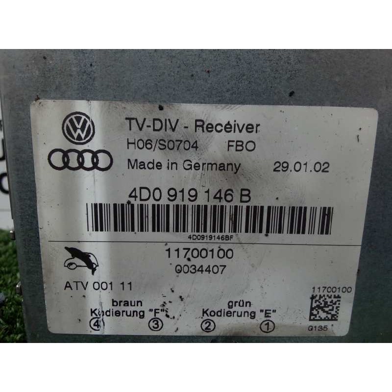 Recambio de sistema audio / radio cd para audi a8 (d2) 2.5 tdi quattro referencia OEM IAM 4D0919146B  