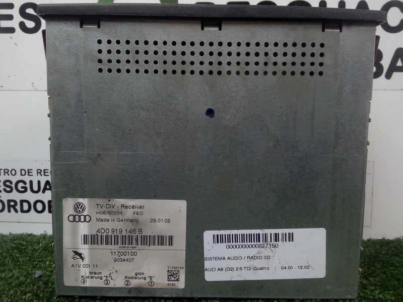 Recambio de sistema audio / radio cd para audi a8 (d2) 2.5 tdi quattro referencia OEM IAM 4D0919146B  