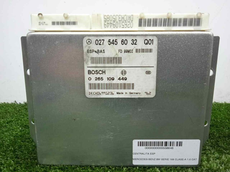 Recambio de centralita esp para mercedes-benz clase a (w168) 1.6 cat referencia OEM IAM 0275456032Q01-0265109449  