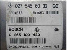 Recambio de centralita esp para mercedes-benz clase a (w168) 1.6 cat referencia OEM IAM 0275456032Q01-0265109449   2