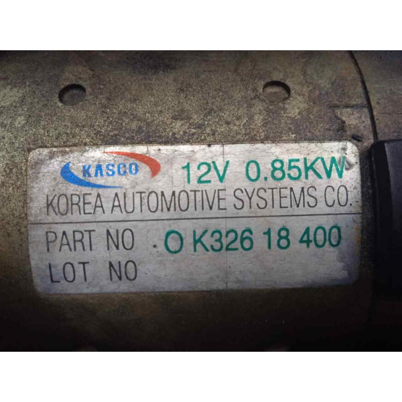 Recambio de motor arranque para kia shuma ii 1.6 cat referencia OEM IAM OK32618400 10.DIENTES KASCO