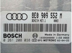 Recambio de centralita motor uce para audi a4 berlina (8e) 2.4 v6 30v cat (bdv) referencia OEM IAM 0261208038-8E0909552M-ME7.1 M 2