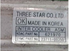 Recambio de intercooler para ssangyong kyron 2.0 referencia OEM IAM 2371109050 193X610X30 ALUMINIO 2