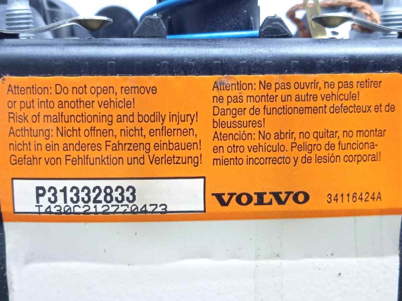 Recambio de airbag delantero izquierdo para volvo xc60 2.0 diesel cat referencia OEM IAM P31332833-34116424A  