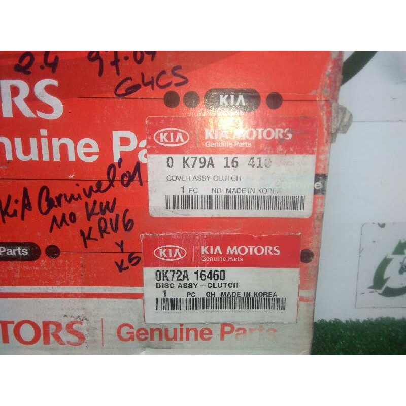 Recambio de kit embrague para kia pregio 2.7 diesel referencia OEM IAM 0K79A16410-0K72A16460  