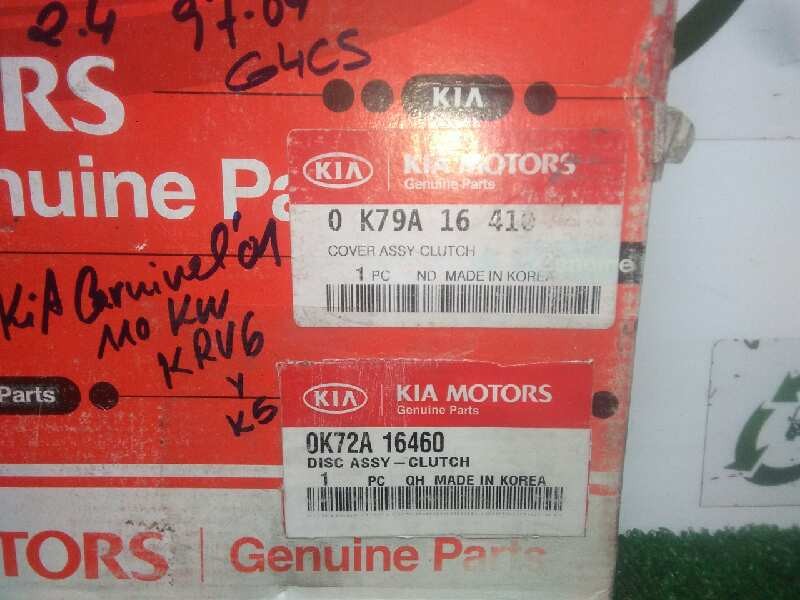 Recambio de kit embrague para kia pregio 2.7 diesel referencia OEM IAM 0K79A16410-0K72A16460  