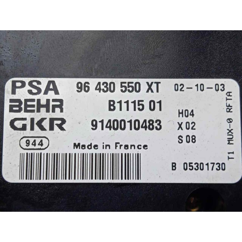 Recambio de mando climatizador para peugeot 206 sw 2.0 hdi cat referencia OEM IAM 96430550XT-B111501-9140010483  