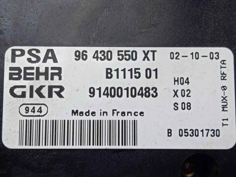 Recambio de mando climatizador para peugeot 206 sw 2.0 hdi cat referencia OEM IAM 96430550XT-B111501-9140010483  