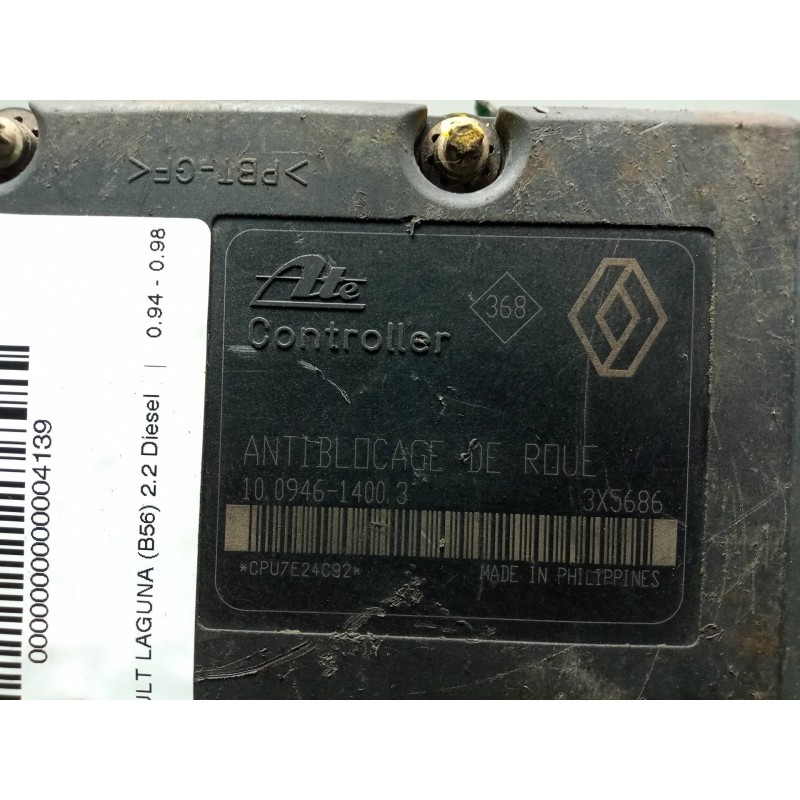 Recambio de abs para renault laguna (b56) 2.2 diesel referencia OEM IAM 10094614003-10020400694  