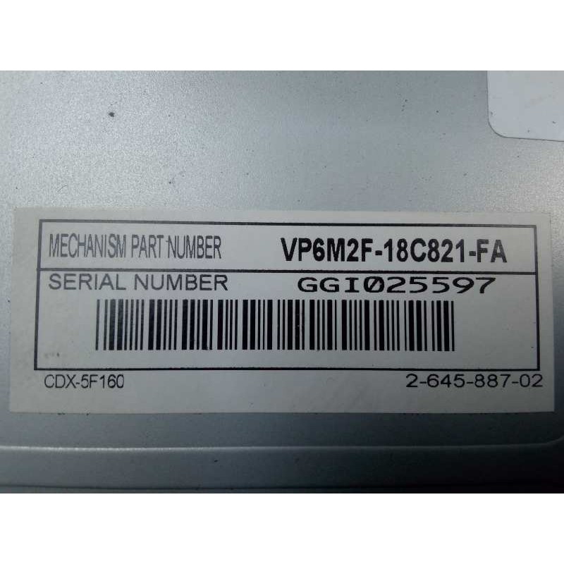 Recambio de sistema audio / radio cd para ford mondeo ber. (ca2) 2.0 tdci cat referencia OEM IAM 7S7T18C939BE-VP6M2F18C821FA SON