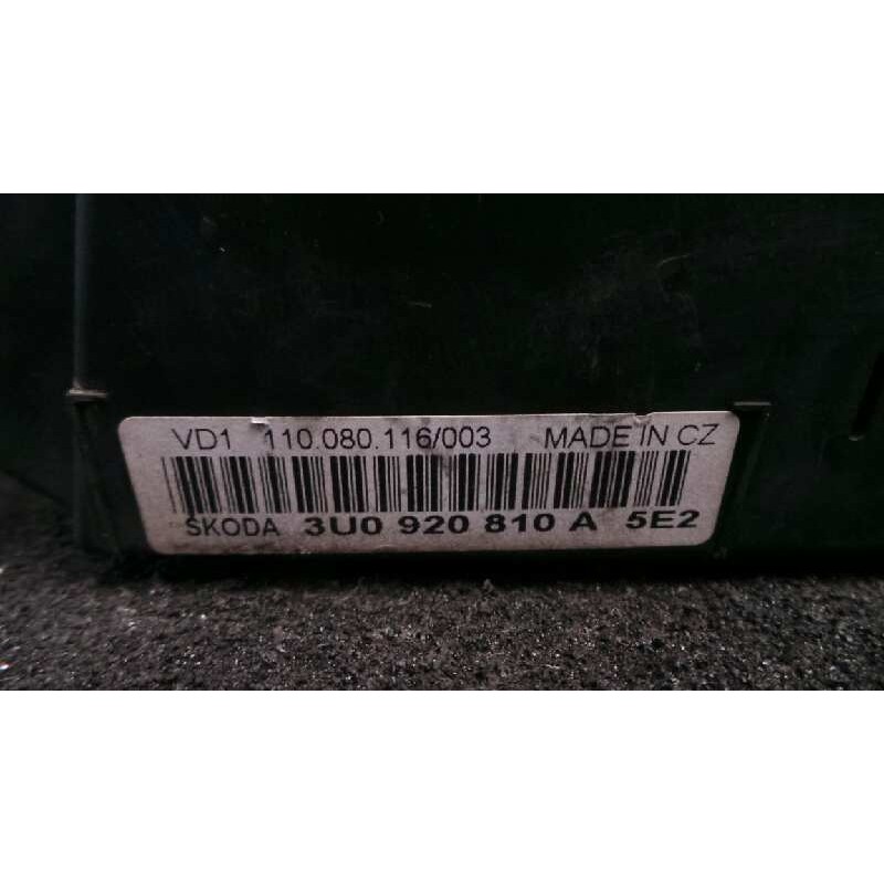 Recambio de cuadro instrumentos para skoda superb (3u4) 1.9 tdi referencia OEM IAM 3U0920810A-110080116003  