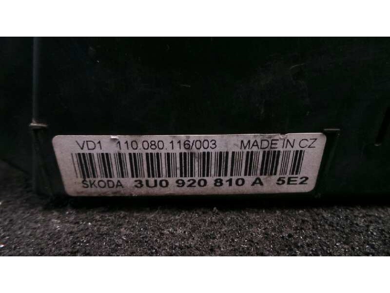Recambio de cuadro instrumentos para skoda superb (3u4) 1.9 tdi referencia OEM IAM 3U0920810A-110080116003  
