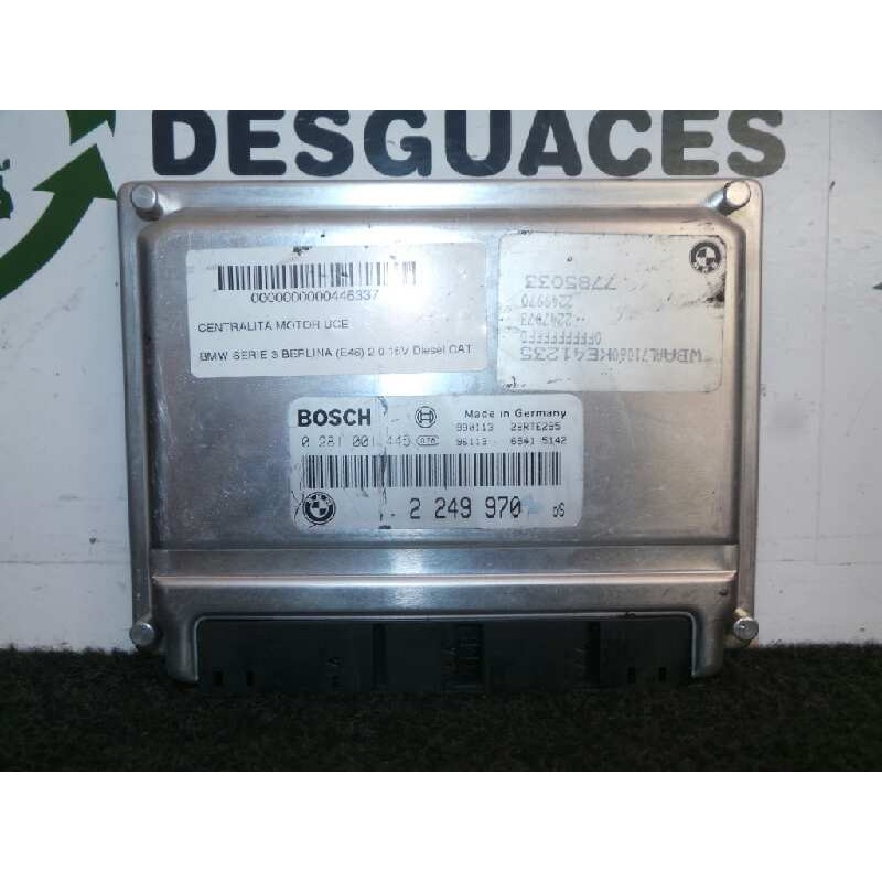Recambio de centralita motor uce para bmw serie 3 berlina (e46) 2.0 16v diesel cat referencia OEM IAM 0281001445-2249970-7785033