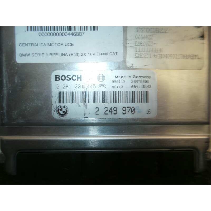Recambio de centralita motor uce para bmw serie 3 berlina (e46) 2.0 16v diesel cat referencia OEM IAM 0281001445-2249970-7785033