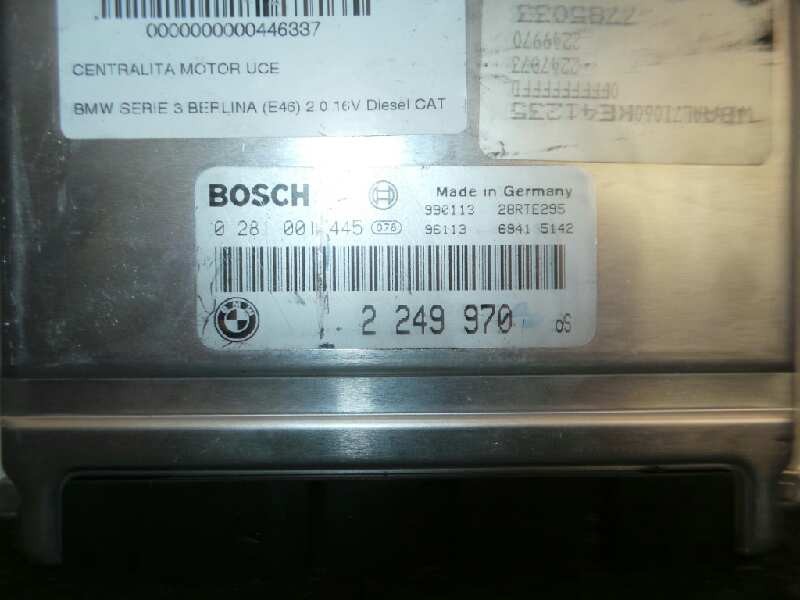 Recambio de centralita motor uce para bmw serie 3 berlina (e46) 2.0 16v diesel cat referencia OEM IAM 0281001445-2249970-7785033
