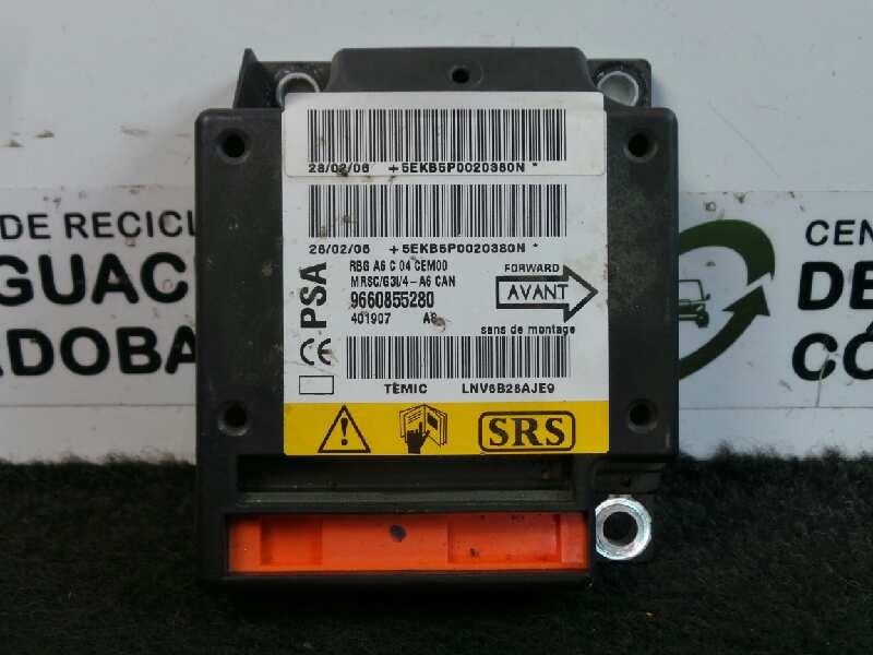 Recambio de centralita airbag para citroën c2 1.4 hdi referencia OEM IAM 9660855280  TEMIC