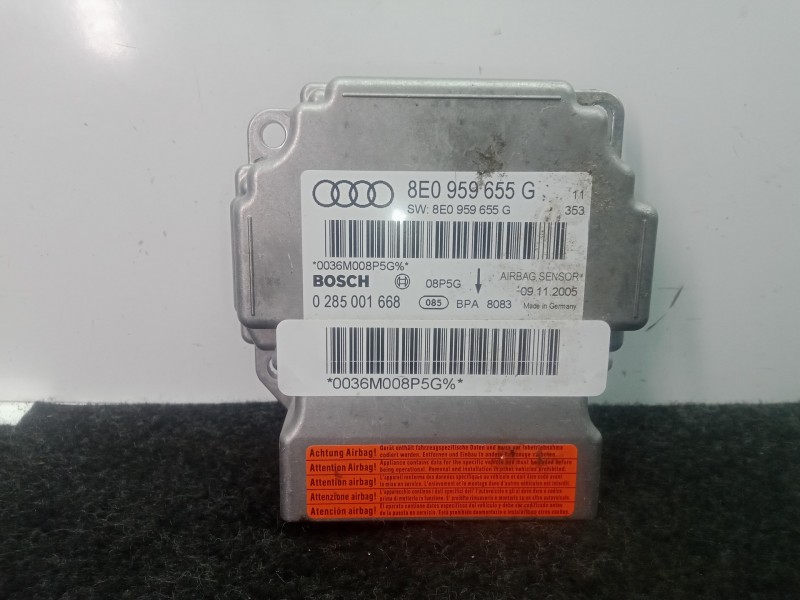 Recambio de centralita airbag para audi a4 berlina (8e) 1.8 20v turbo referencia OEM IAM 8E0959655G-0285001668  