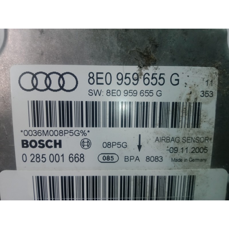 Recambio de centralita airbag para audi a4 berlina (8e) 1.8 20v turbo referencia OEM IAM 8E0959655G-0285001668  