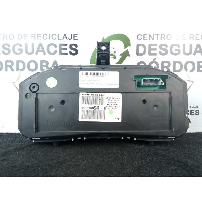Recambio de cuadro instrumentos para renault megane ii berlina 3p 1.9 dci diesel fap referencia OEM IAM 8200408787D  