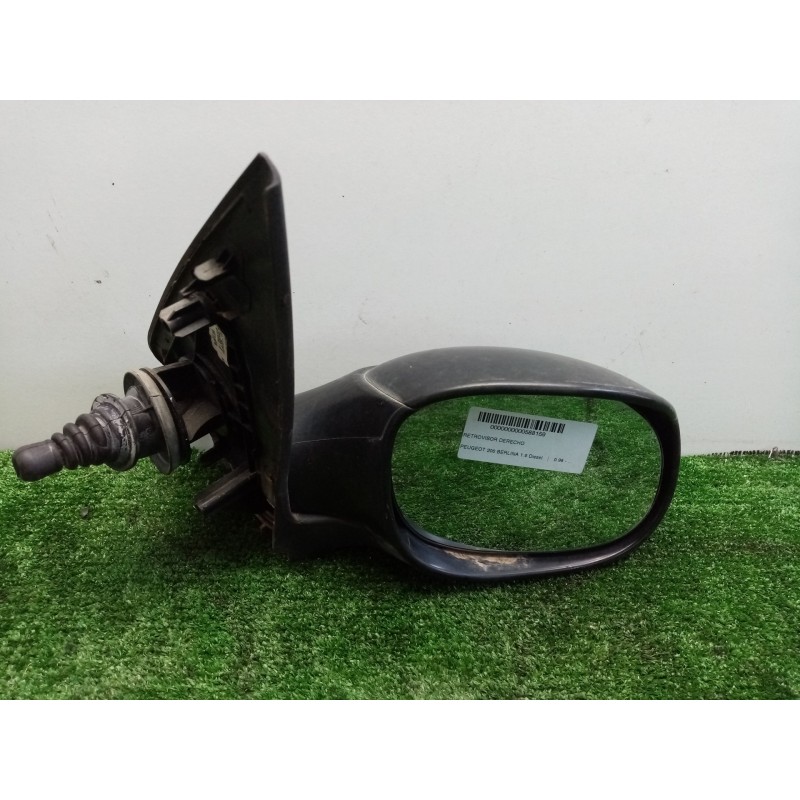 Recambio de retrovisor derecho para peugeot 206 berlina 1.9 diesel referencia OEM IAM  MANUAL NEGRO.PLASTICO