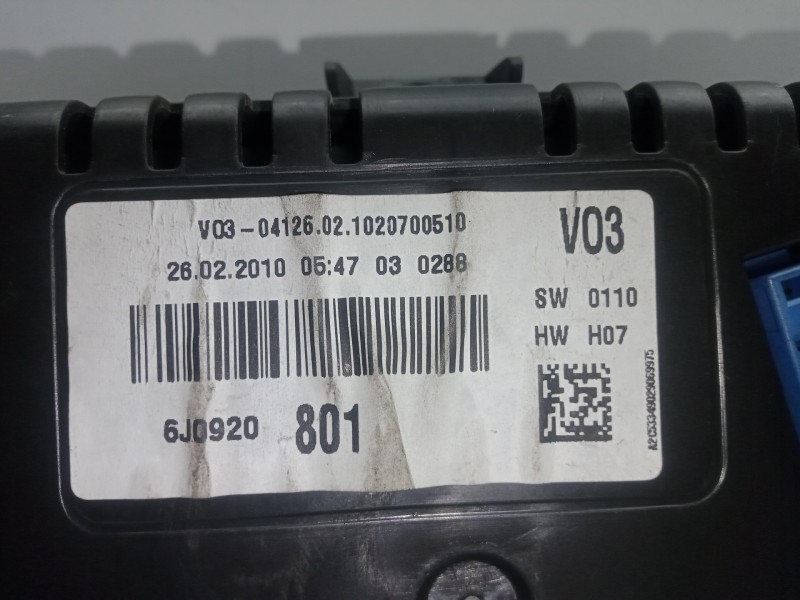 Recambio de cuadro instrumentos para seat ibiza (6j5) 1.4 16v referencia OEM IAM 6J0920801-A2C53349029 VDO 1.ENCHUFE
