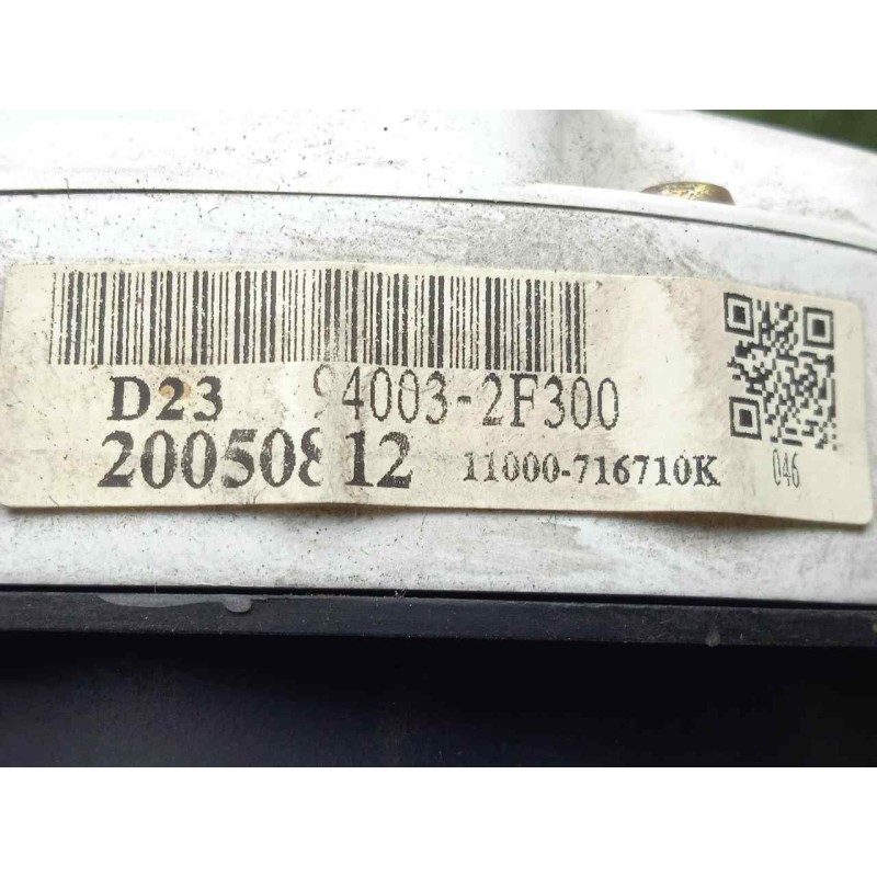 Recambio de cuadro instrumentos para kia cerato 1.5 crdi referencia OEM IAM 20050812-11000716710K-940032F300 1.CONECTOR 